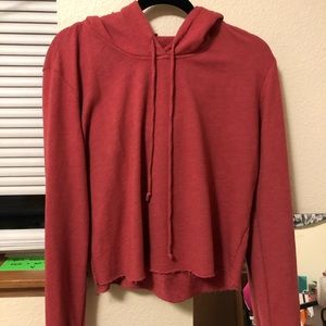 Red Crop Sweatshirt
